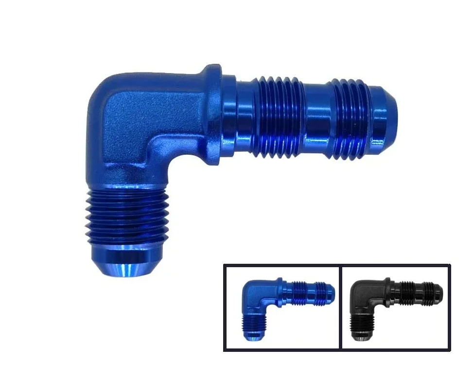 Aluminium AN3 4 6 8 10 12AN Male 90 Degree Elbow Flare Bulkhead Adptors Anodized Forged Fitting Oil Adapters Blue/Black 833 Aluminium AN3 4 6 8 10 12AN Male 90 Degree Elbow Flare Bulkhead Adptors Anodized Forged Fitting Oil Adapters Blue/Black 833