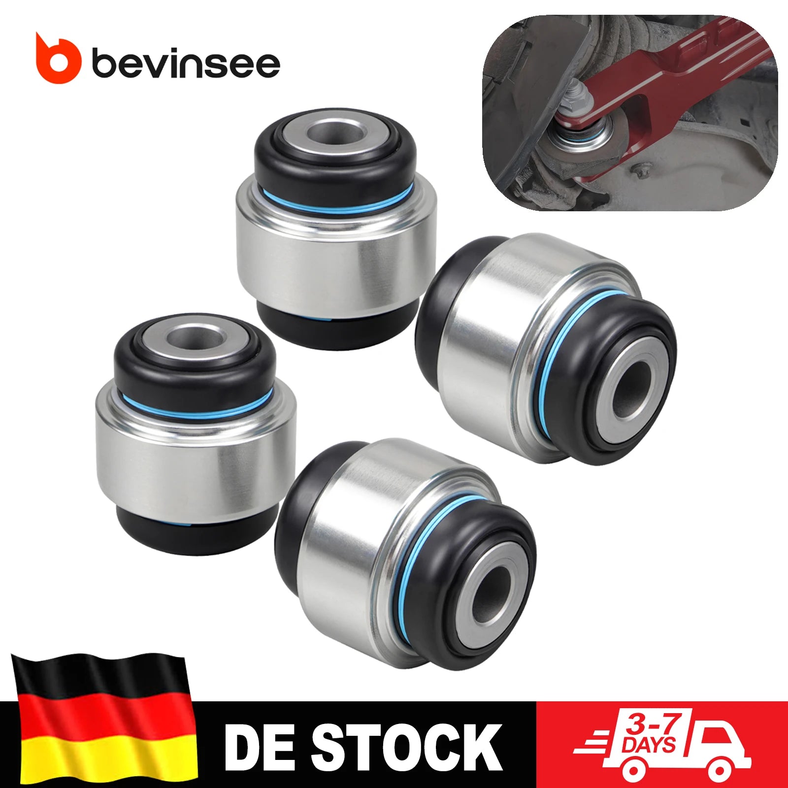(EU stock) Rear Trailing Arm Bearing Set for BMW E90 E92 E93 E91 E87 E88 E81 E82 X1 E84,Replace for 33326763092, Car Accessories
