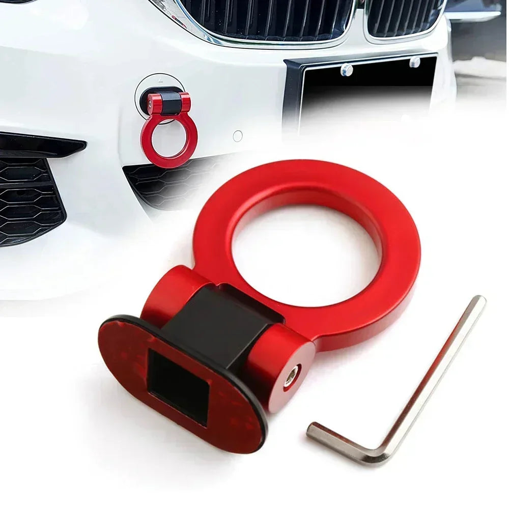 Universal Car Styling Decoration Trailer Hooks Sticker Car Auto Rear Front Trailer Simulation Racing Ring Vehicle Towing Hook