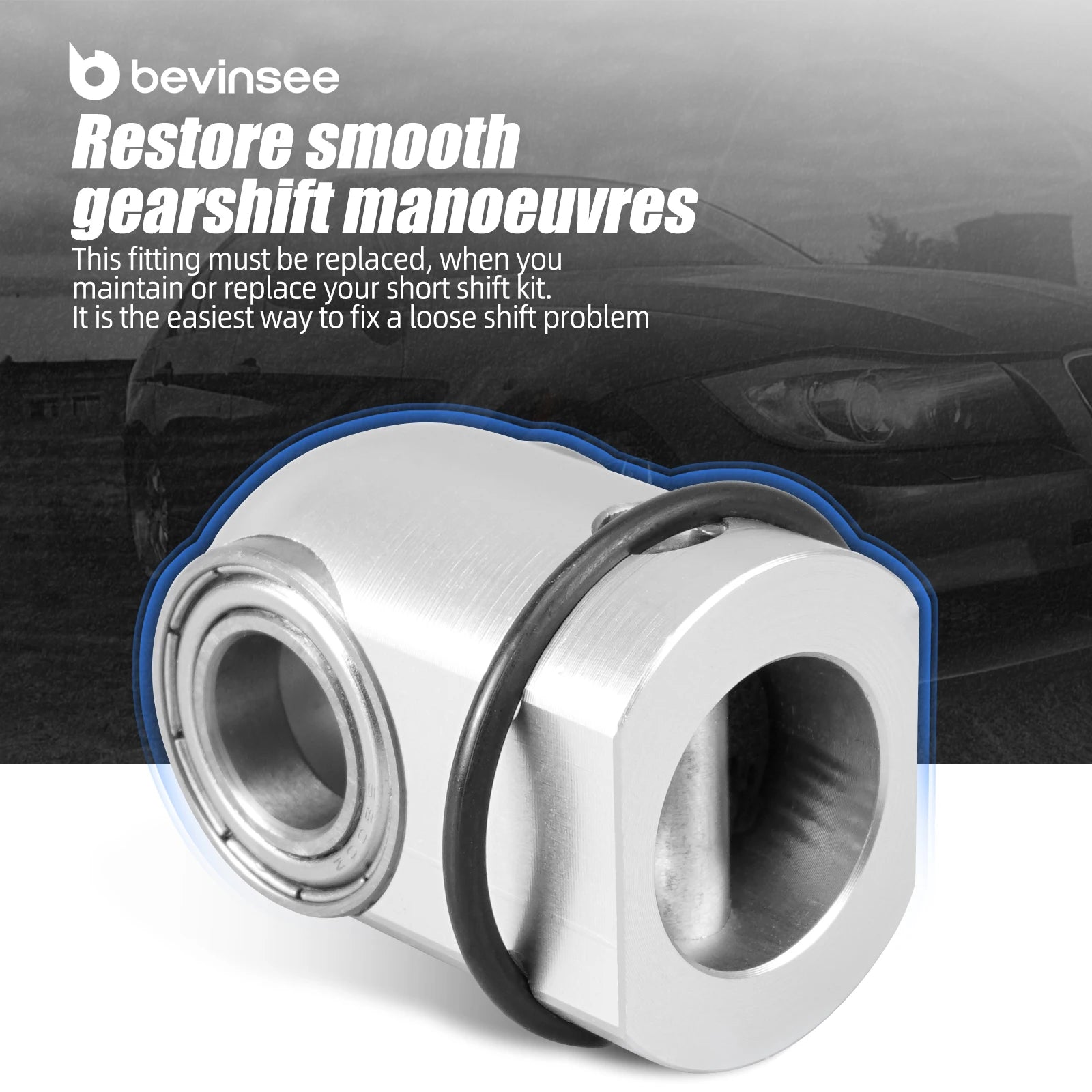 BEVINSEE Aluminium Drift Quick Short Shifter Kit & Gear Selector Rod Joint Set For BMW E36 E46 E60 E39 Z3