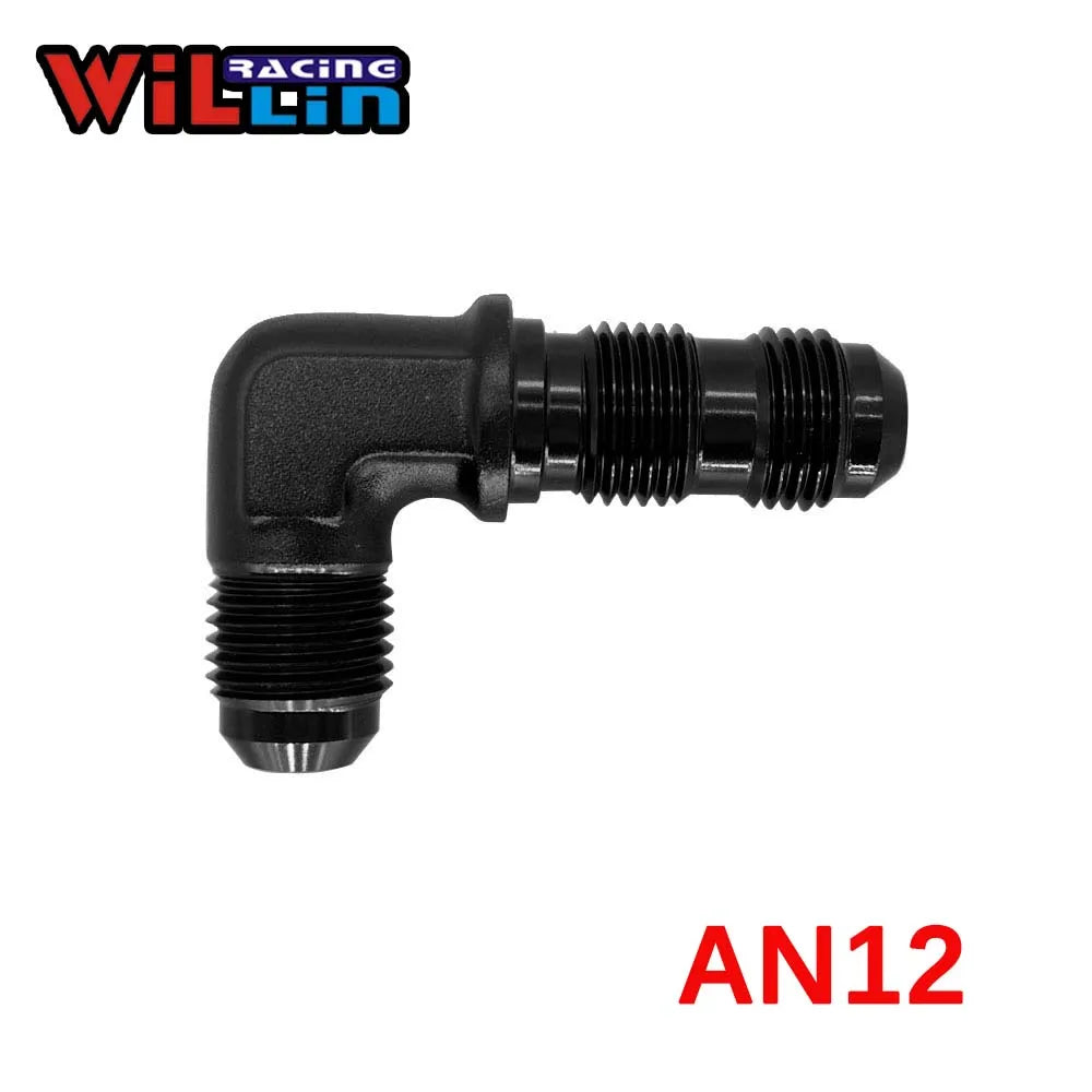 Aluminium AN3 4 6 8 10 12AN Male 90 Degree Elbow Flare Bulkhead Adptors Anodized Forged Fitting Oil Adapters Blue/Black 833