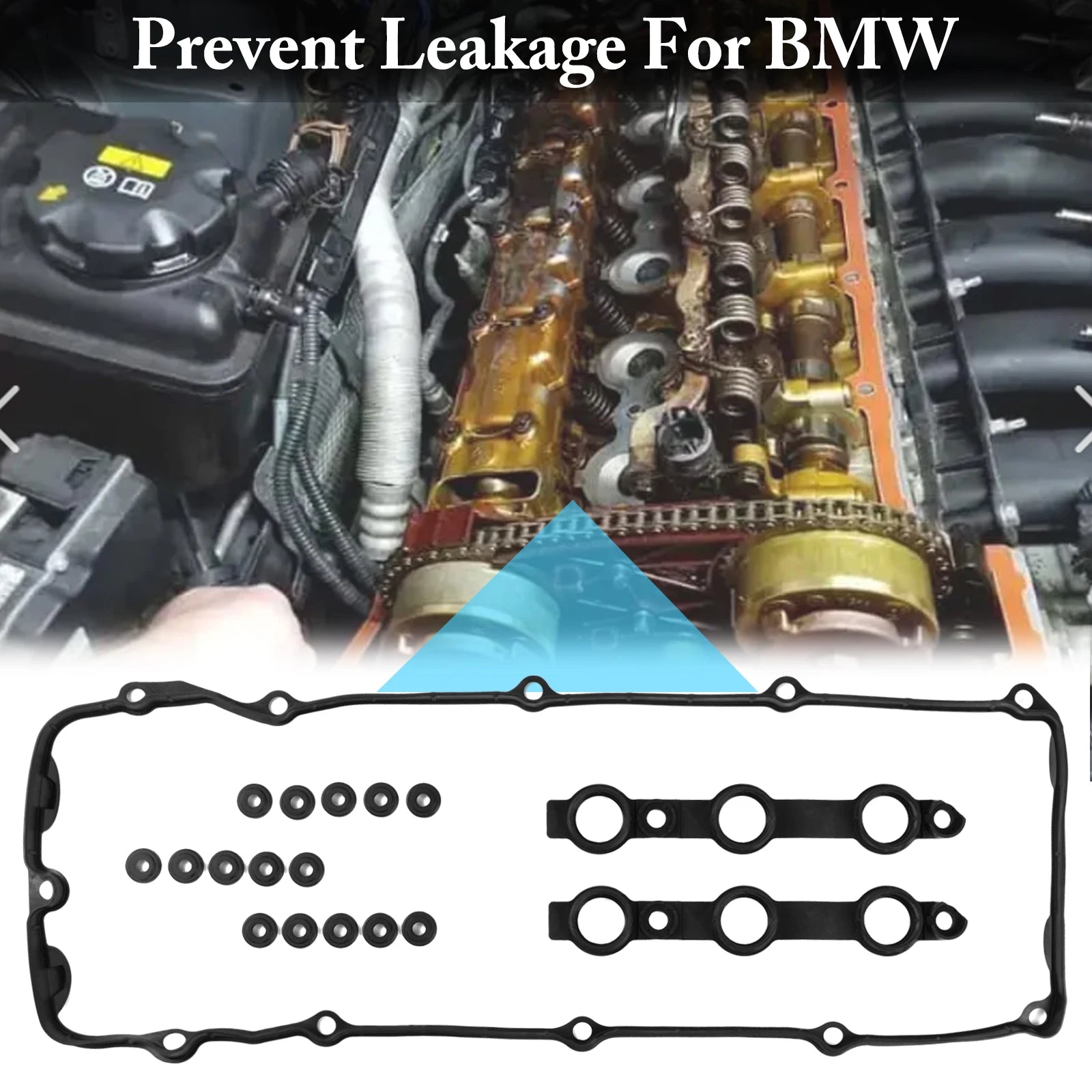 Car Engine Valve Cover Gasket Seal For BMW 3 5 7 Series X3 X5 Z3 Z4 00-06 325i 325 325xi 525i 730i M54 11129070990 11121437395