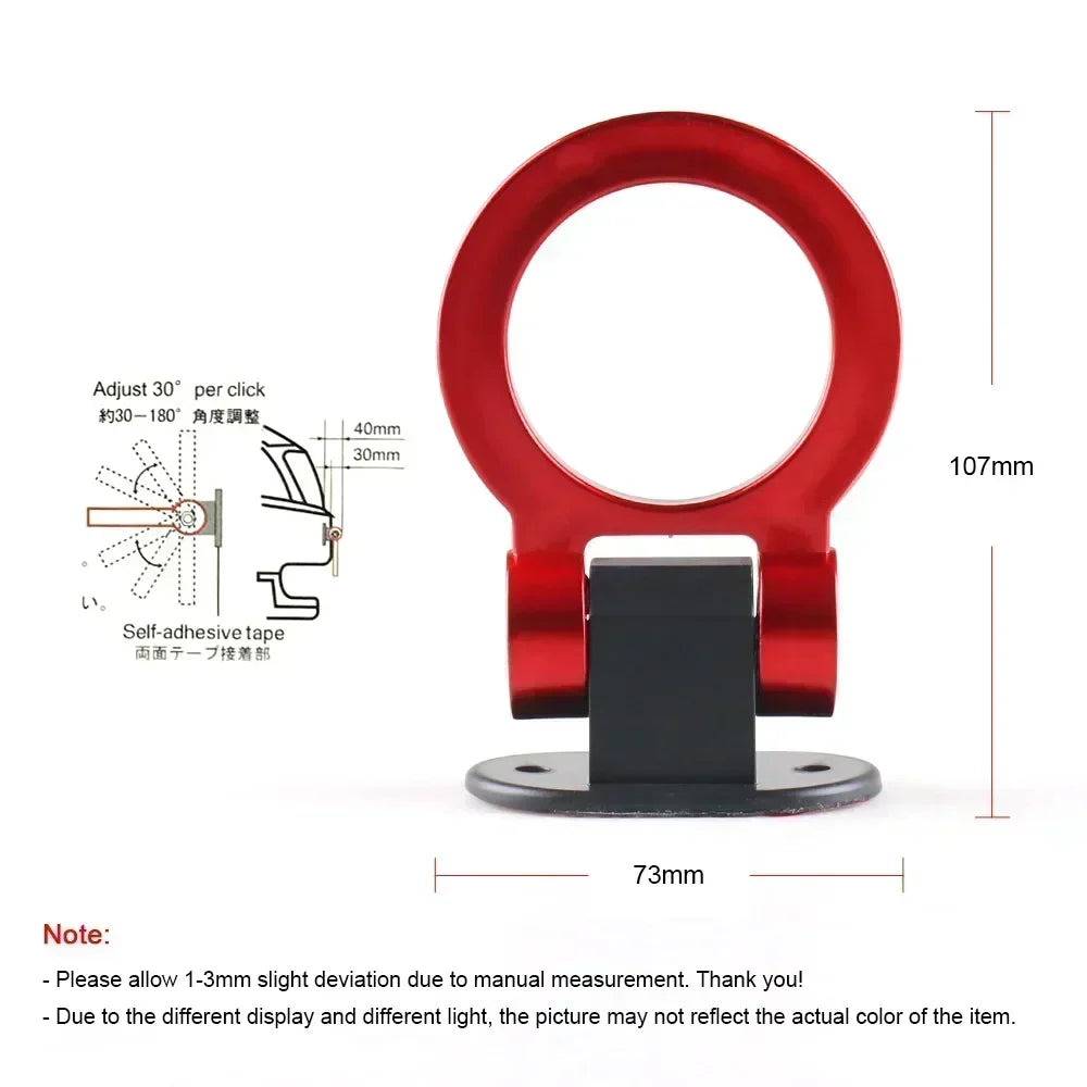 Universal Car Styling Decoration Trailer Hooks Sticker Car Auto Rear Front Trailer Simulation Racing Ring Vehicle Towing Hook