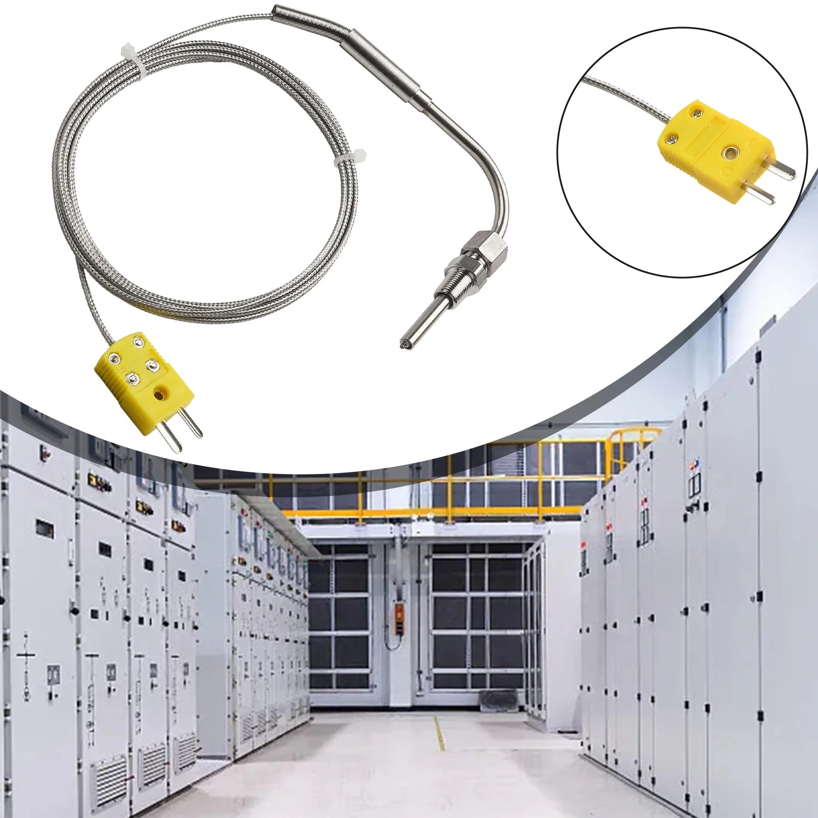 EGT K Type Thermocouple Exhaust Probe High Temperature Sensors 1/8" NPT Threads  Adjustable Pressure Lock Mini K Type Connector