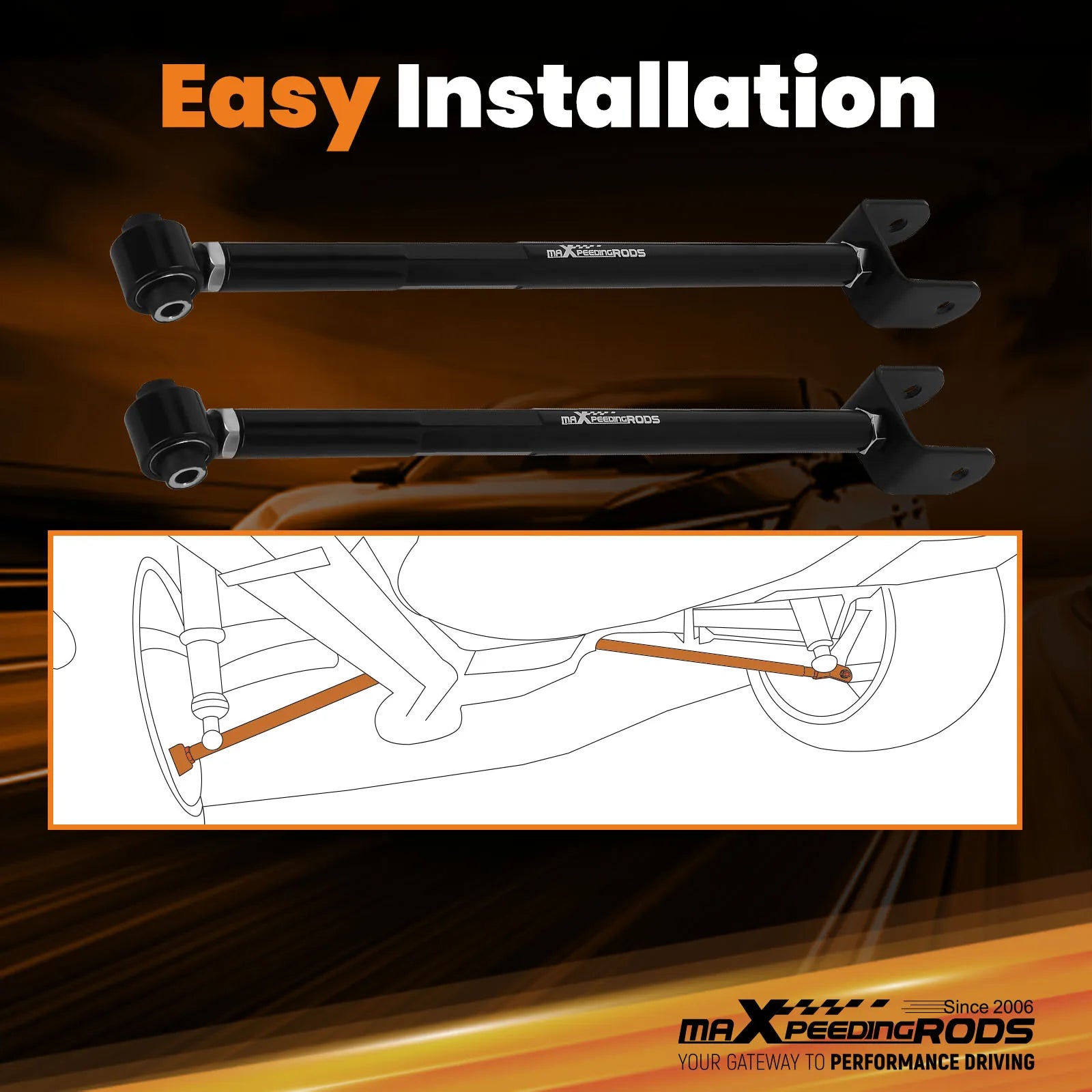 Rear Lower Camber Control Arms Toes for BMW E36 E46 E83 E85 E86 E89 Adjustable Control Camber Arms