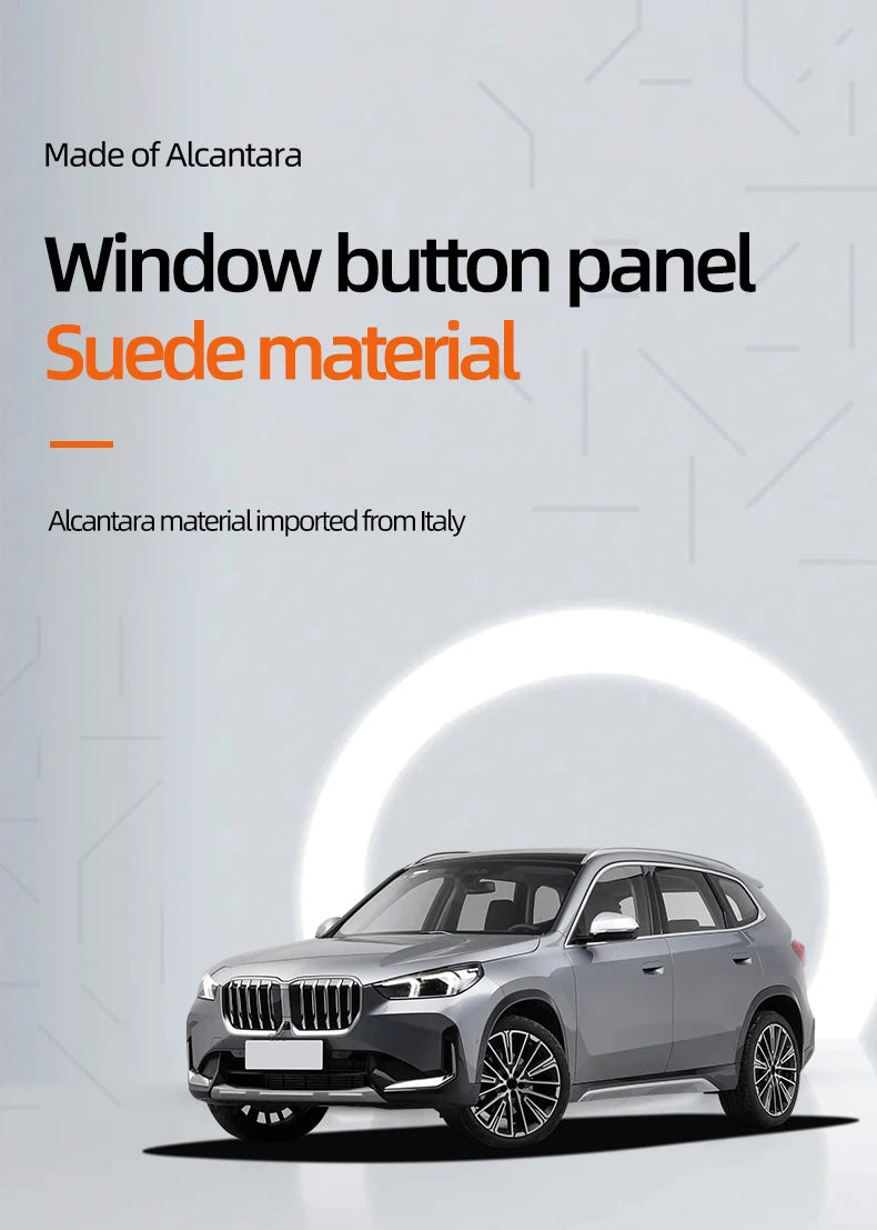 car door window lift panel cover F For Bmw X1 U11 2023 2024 Switch Panel LHD RHD Car Interior trim Italian top suede