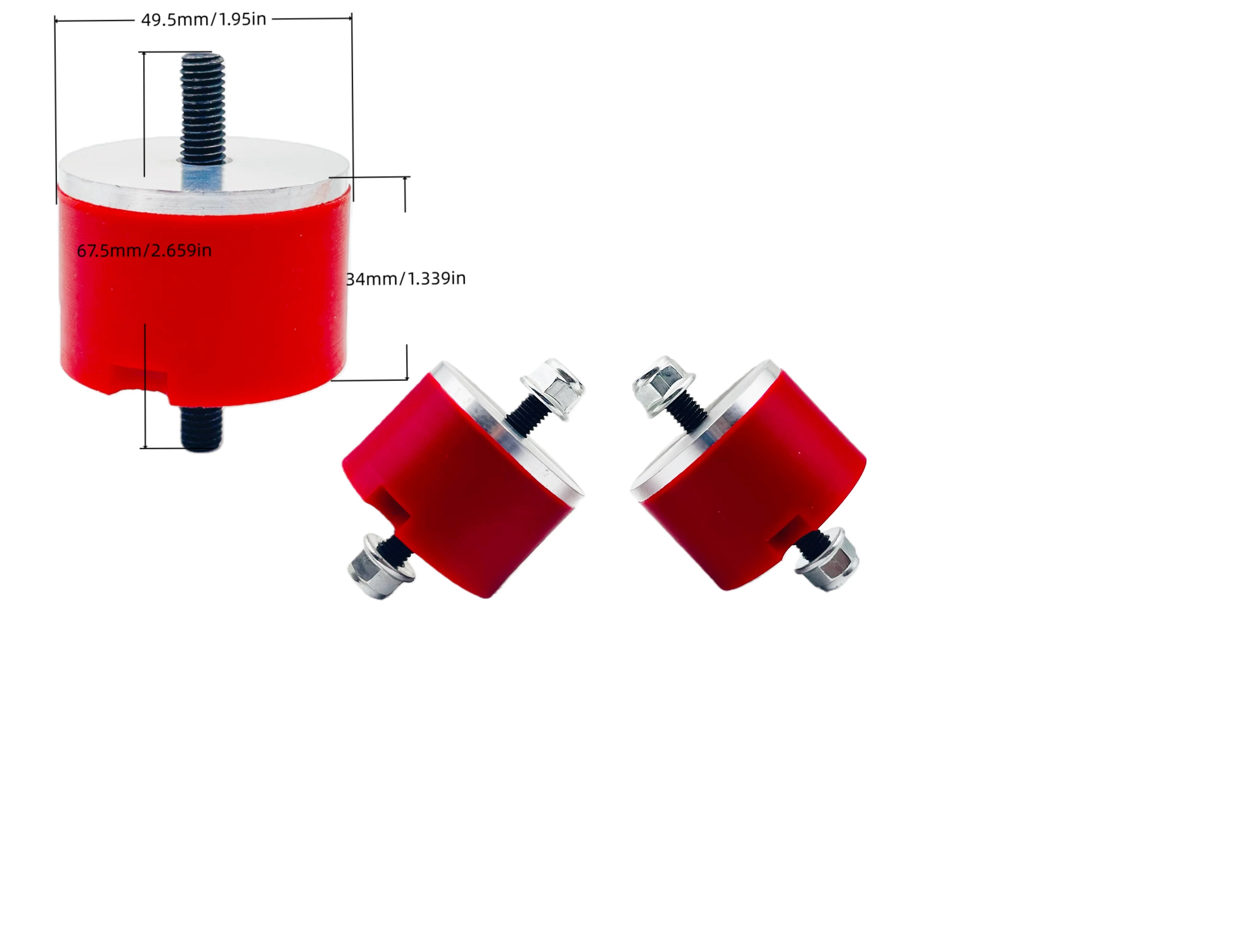 For BMW E36 E46 Compact Z3 Z4 Inline 6CYL RED Polyurethane Engine and Transmission Bracket Bushings 2-piece and 4-piece Set