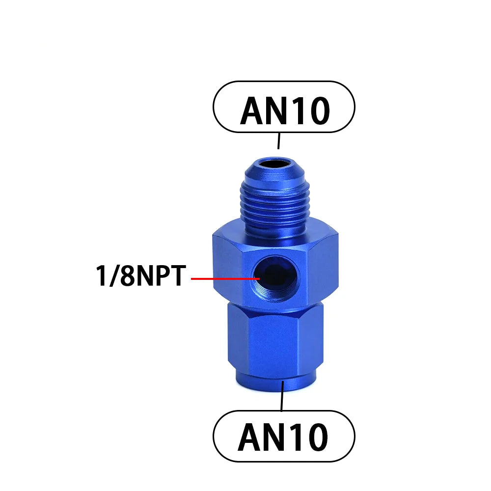 Adaptateur AN10 vers 1/8 NPT bleu pour sonde d’huile
