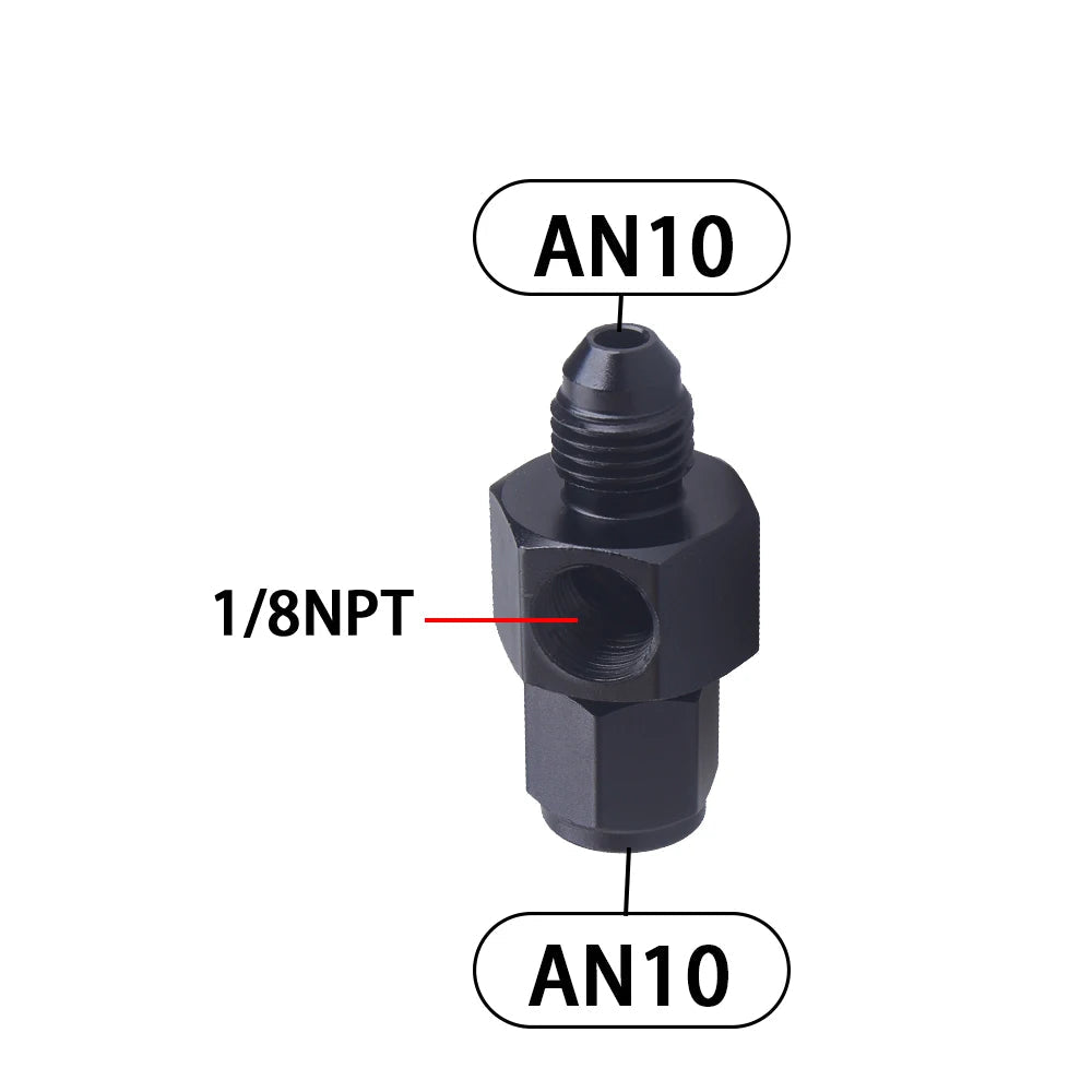 Adaptateur AN10 vers 1/8 NPT noir pour sonde d’huile