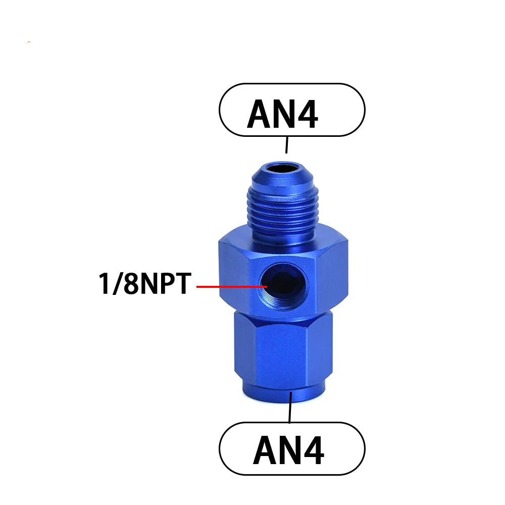 Adaptateur AN4 vers 1/8 NPT bleu pour sonde d’huile