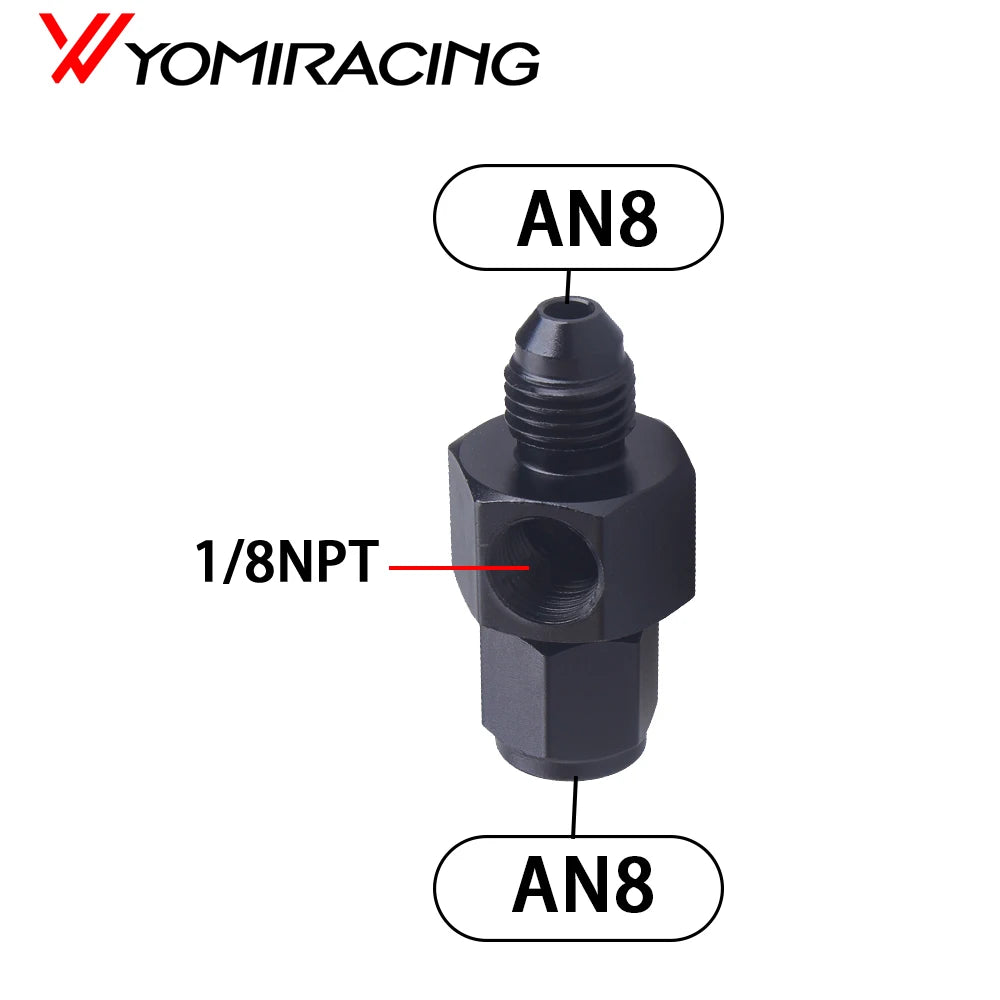 Adaptateur AN8 vers 1/8 NPT noir pour sonde d’huile