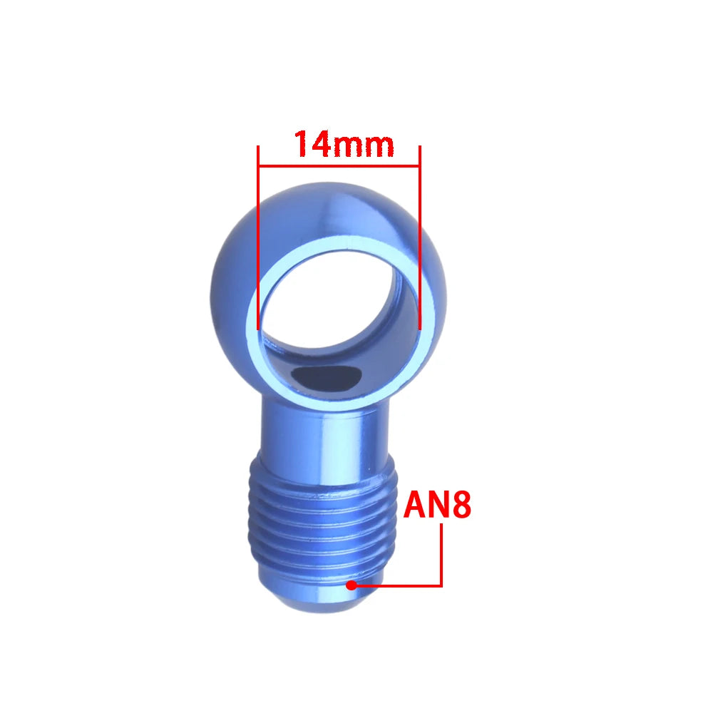 Adaptateur banjo aluminium AN8 14 mm