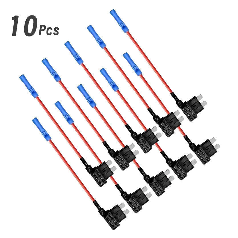 Lot de 10 adaptateurs porte-fusible additionnels 12V format medium Lot de 10 adaptateurs porte-fusible additionnels 12V format medium
