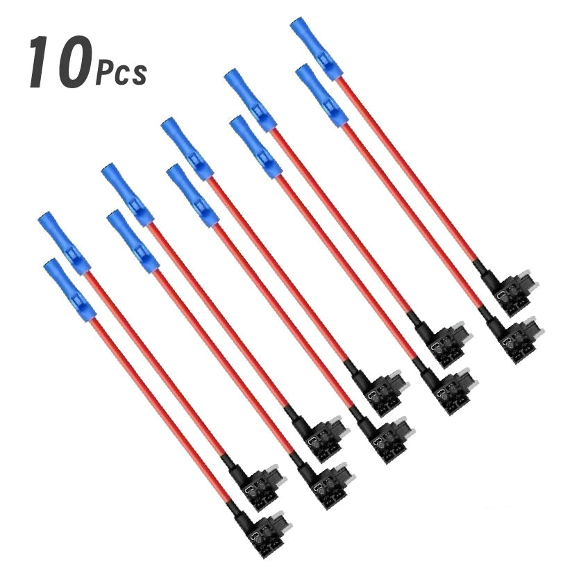 Lot de 10 adaptateurs porte-fusible additionnels 12V format mini
