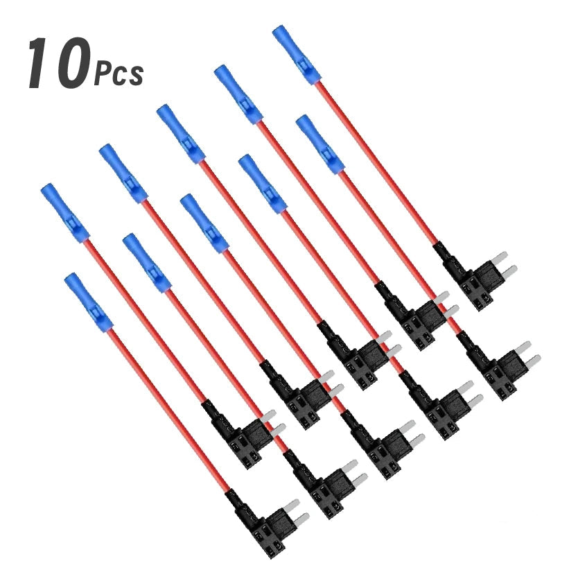 Lot de 10 adaptateurs porte-fusible additionnels 12V format small