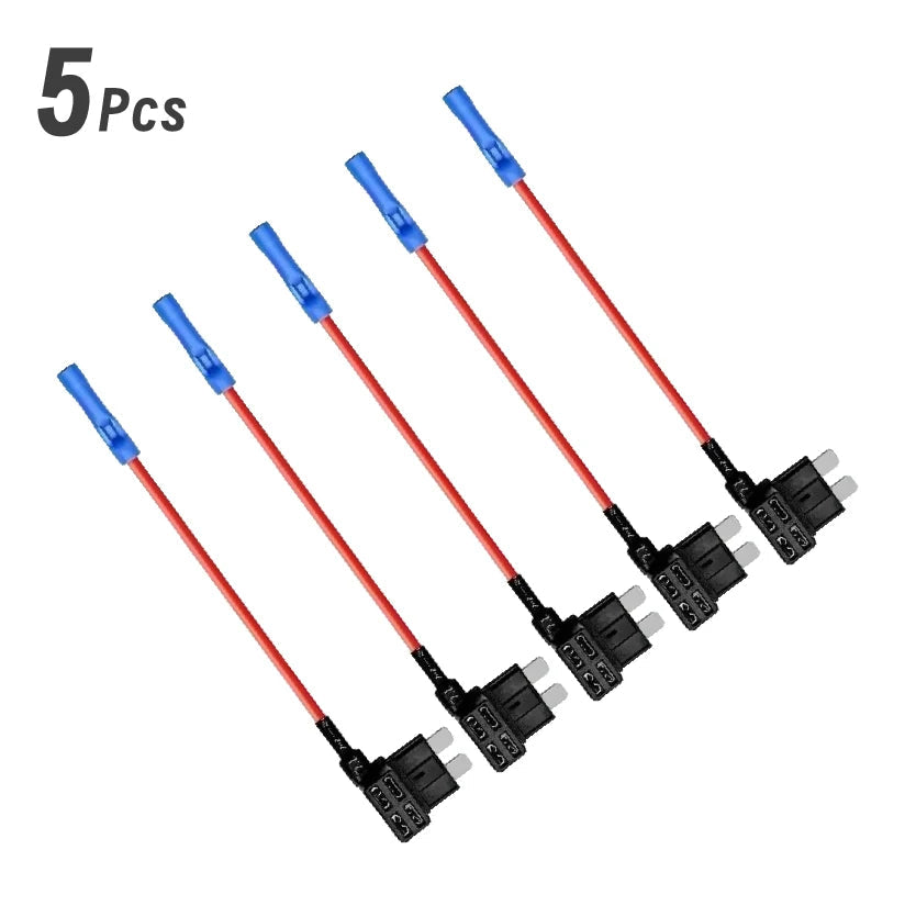 Lot de 5 adaptateurs porte-fusible additionnels 12V format medium Lot de 5 adaptateurs porte-fusible additionnels 12V format medium