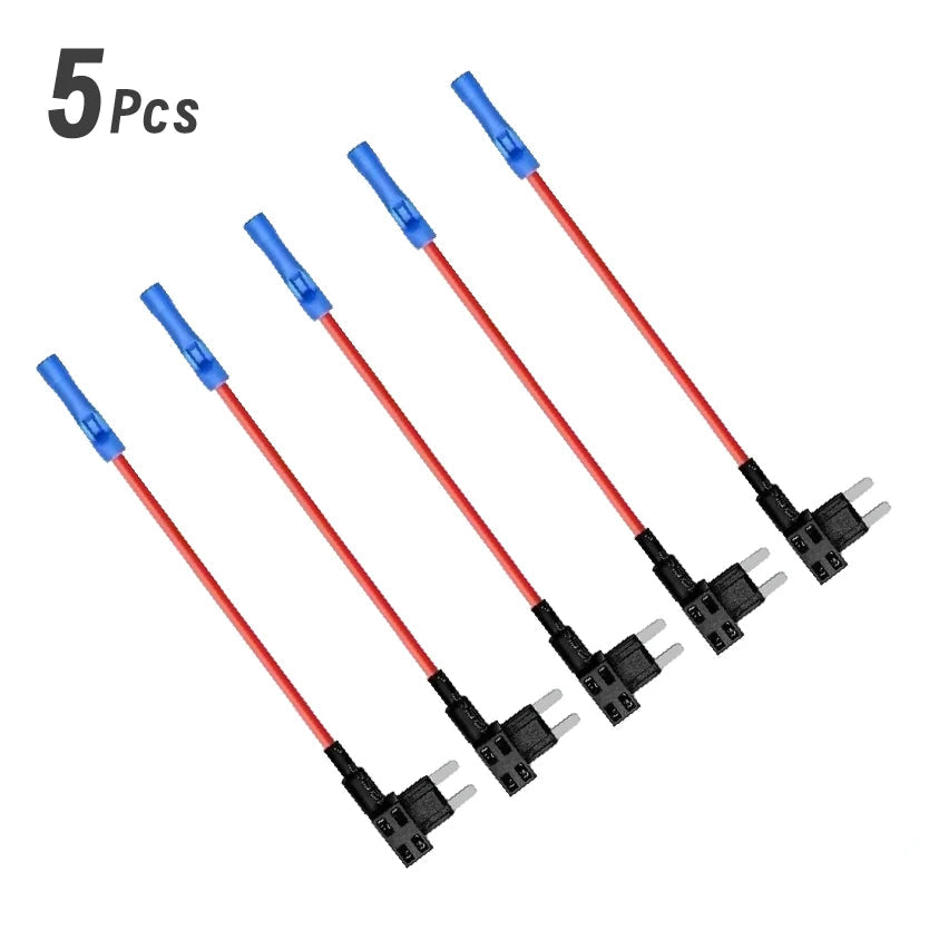 Lot de 5 adaptateurs porte-fusible additionnels 12V format small