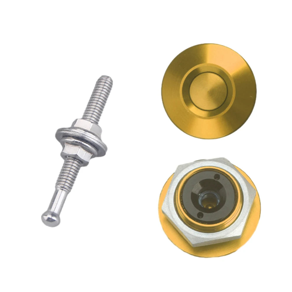 Attaches de capot à bouton poussoir 32 mm universelles en finition or