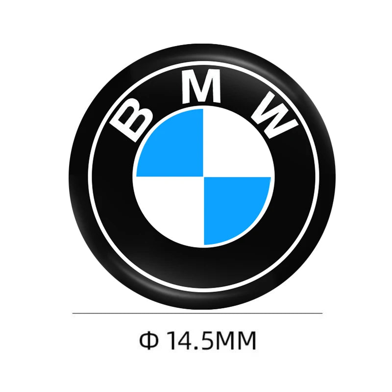 Emblème BMW pour barillet de porte avec diamètre de 14,5 mm indiqué