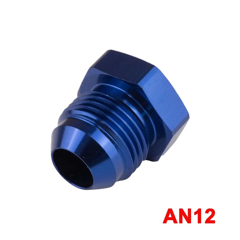 Bouchon DASH AN12 mâle hexagonal en aluminium anodisé bleu