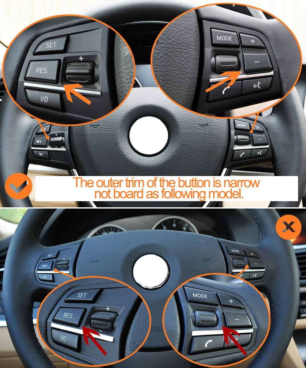 Guide d’identification des bons boutons de volant BMW selon la forme et la largeur des pièces