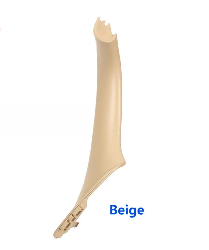 Garniture de poignée intérieure de porte BMW beige pour conduite à droite, présentée sur fond blanc