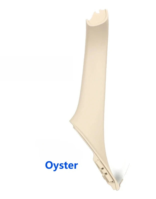 Garniture de poignée intérieure de porte BMW couleur Oyster pour conduite à gauche, présentée sur fond blanc
