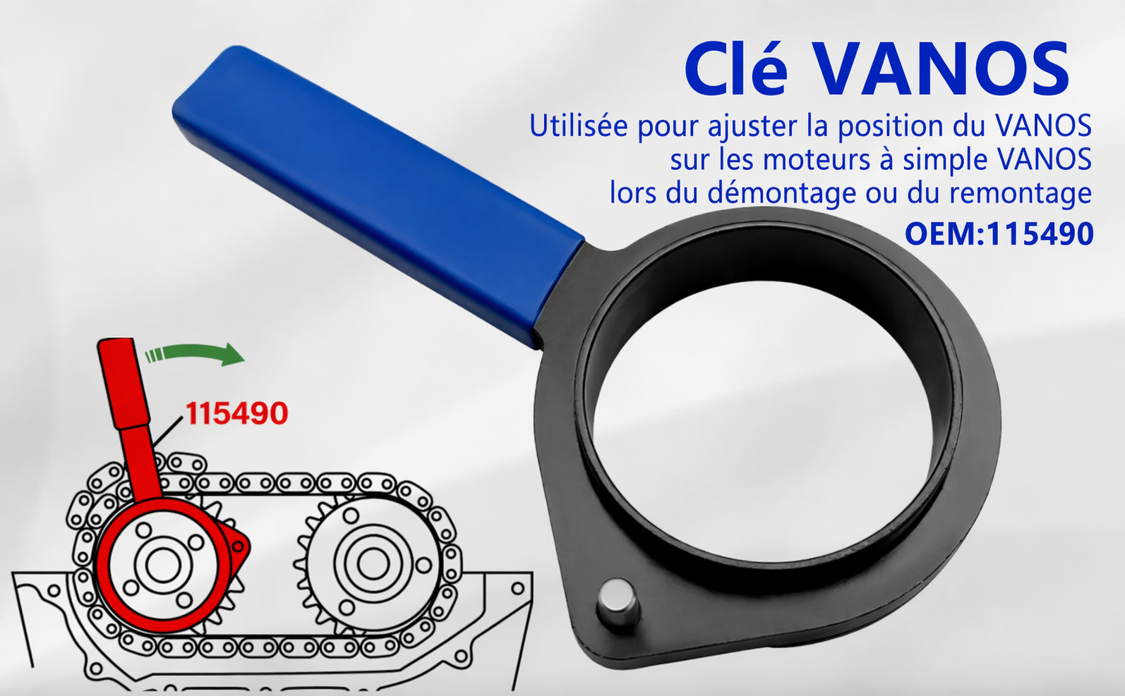 Clé Vanos BMW incluse dans le kit de calage distribution double Vanos