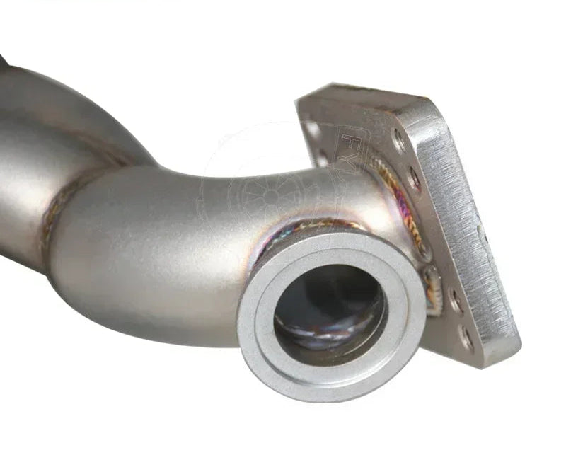 Détail de la bride de sortie du collecteur turbo position haute T3 T4 BMW en inox 304