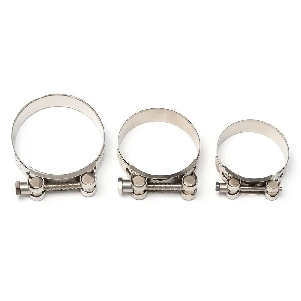Lot de trois colliers de serrage inox universels pour durite en différentes tailles