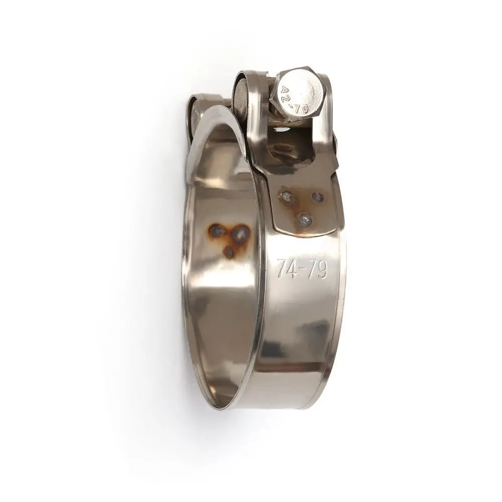 Vue latérale du collier de serrage inox universel pour durite