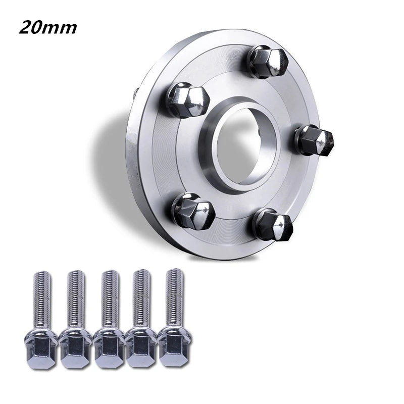 Élargisseur de voie 5x120 72,6 mm en aluminium forgé épaisseur 20 mm avec vis Élargisseur de voie 5x120 72,6 mm en aluminium forgé épaisseur 20 mm avec vis