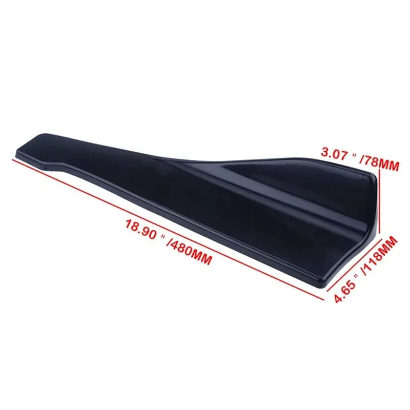 Extensions de bas de caisse universelles de 48 cm avec dimensions indiquées sur fond blanc
