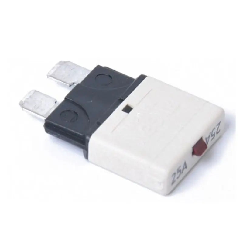 Fusible standard réarmable manuel type lame 25A 12V blanc