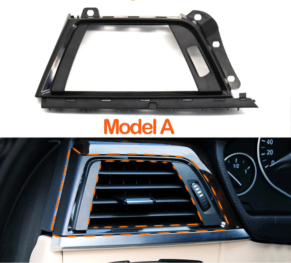Cadre de grille d’aérateur avant BMW modèle A avec aperçu du montage dans l’habitacle