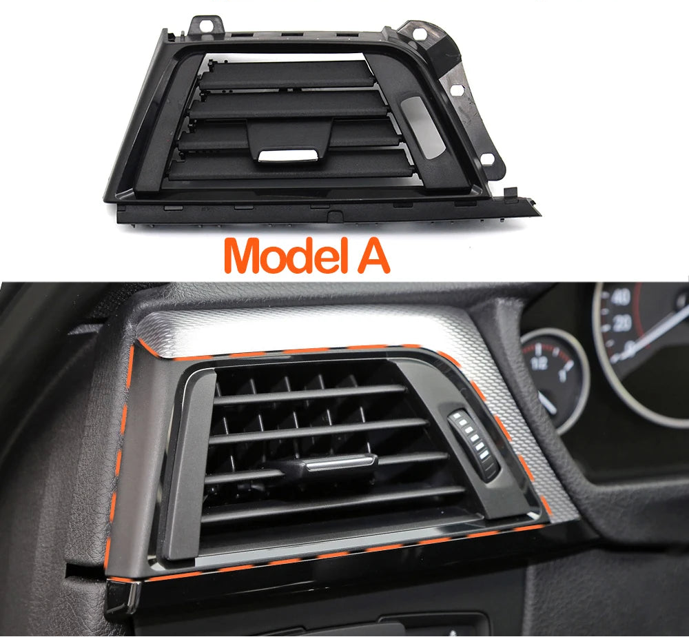 Grille d’aérateur avant BMW modèle A avec aperçu du rendu monté dans le tableau de bord