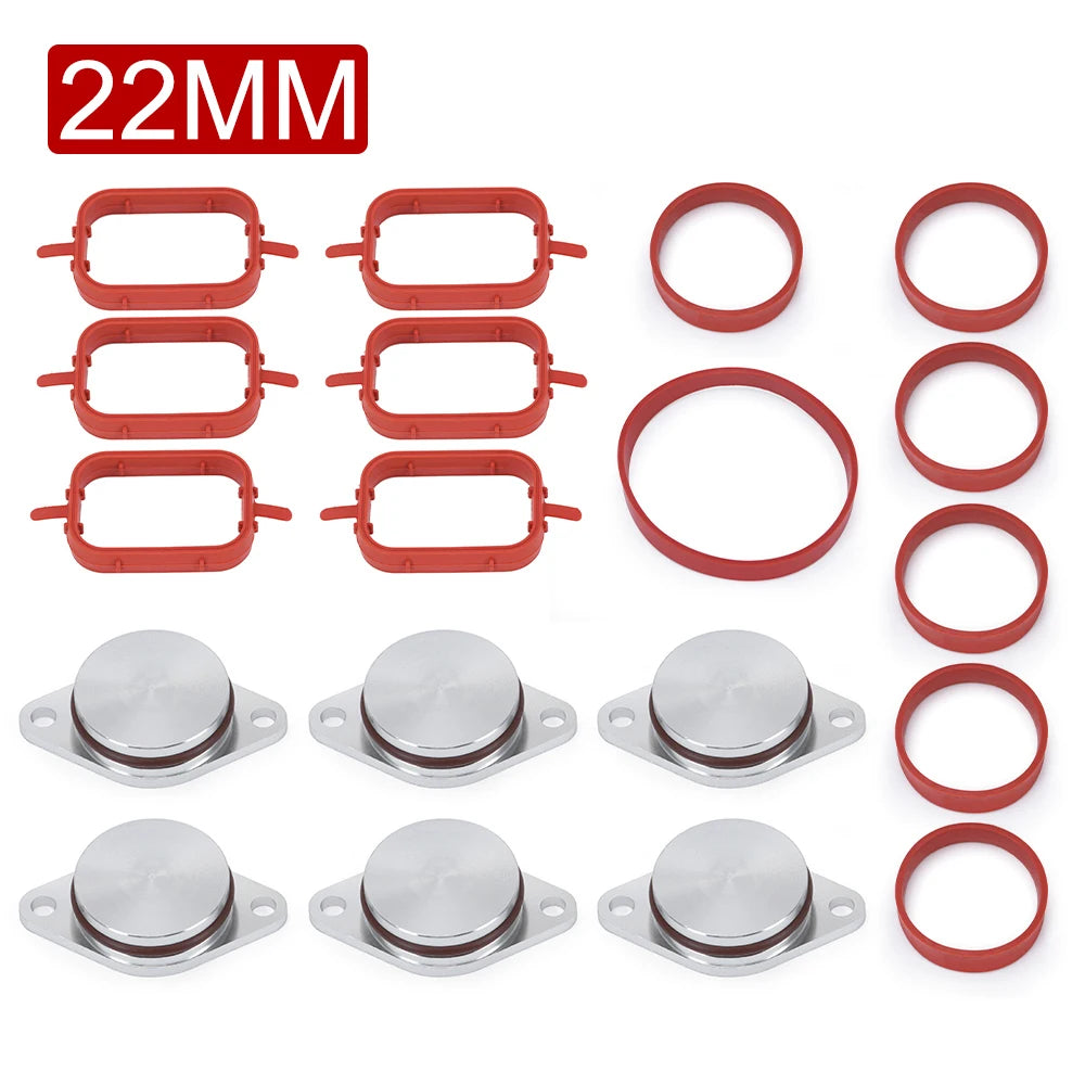 Kit suppression clapets d’admission BMW M47 M57 22 mm avec joints de collecteur