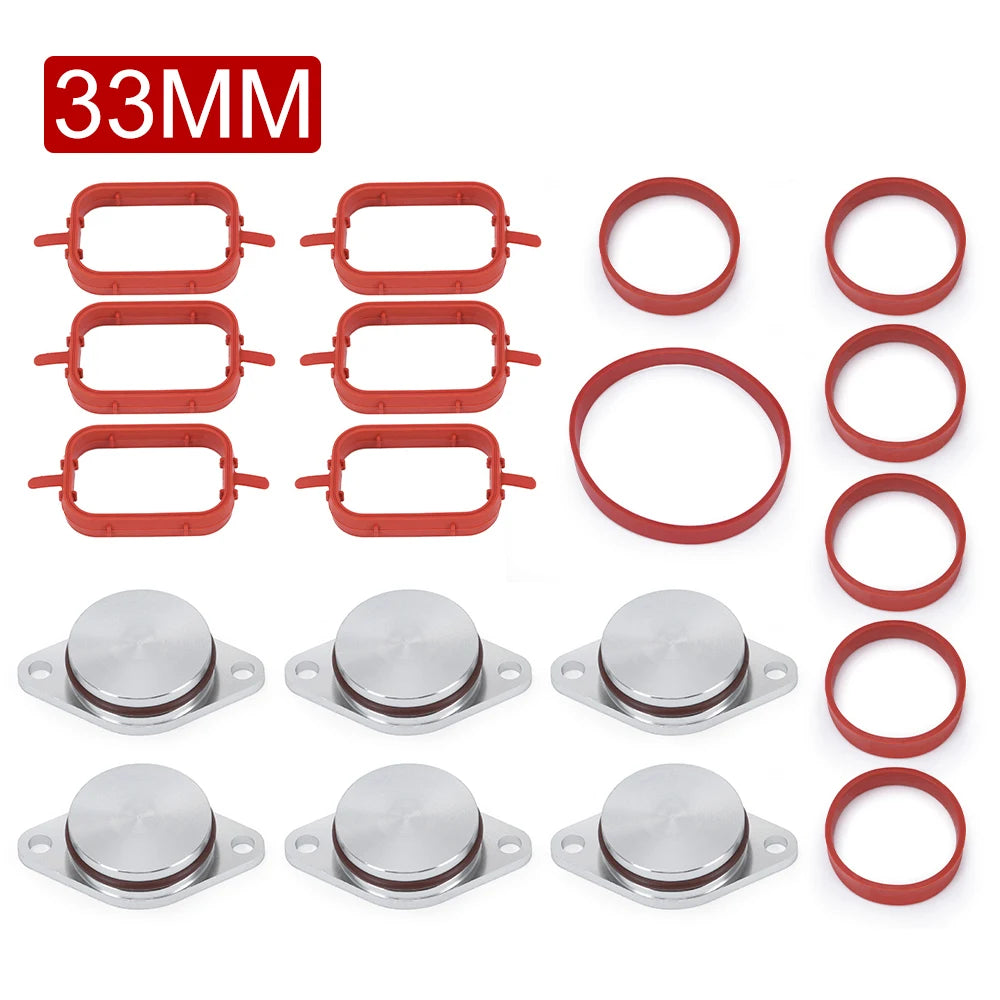 Kit suppression clapets d’admission BMW M47 M57 33 mm avec joints de collecteur