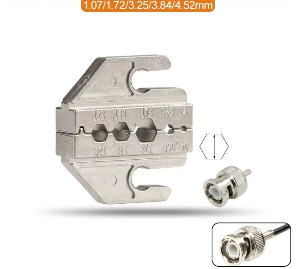 Mâchoire interchangeable pour pince à sertir pour connecteurs spécifiques et cosses rondes