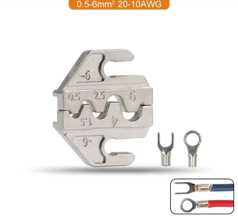 Mâchoire interchangeable pour pince à sertir pour cosses non isolées et cosses à œillet