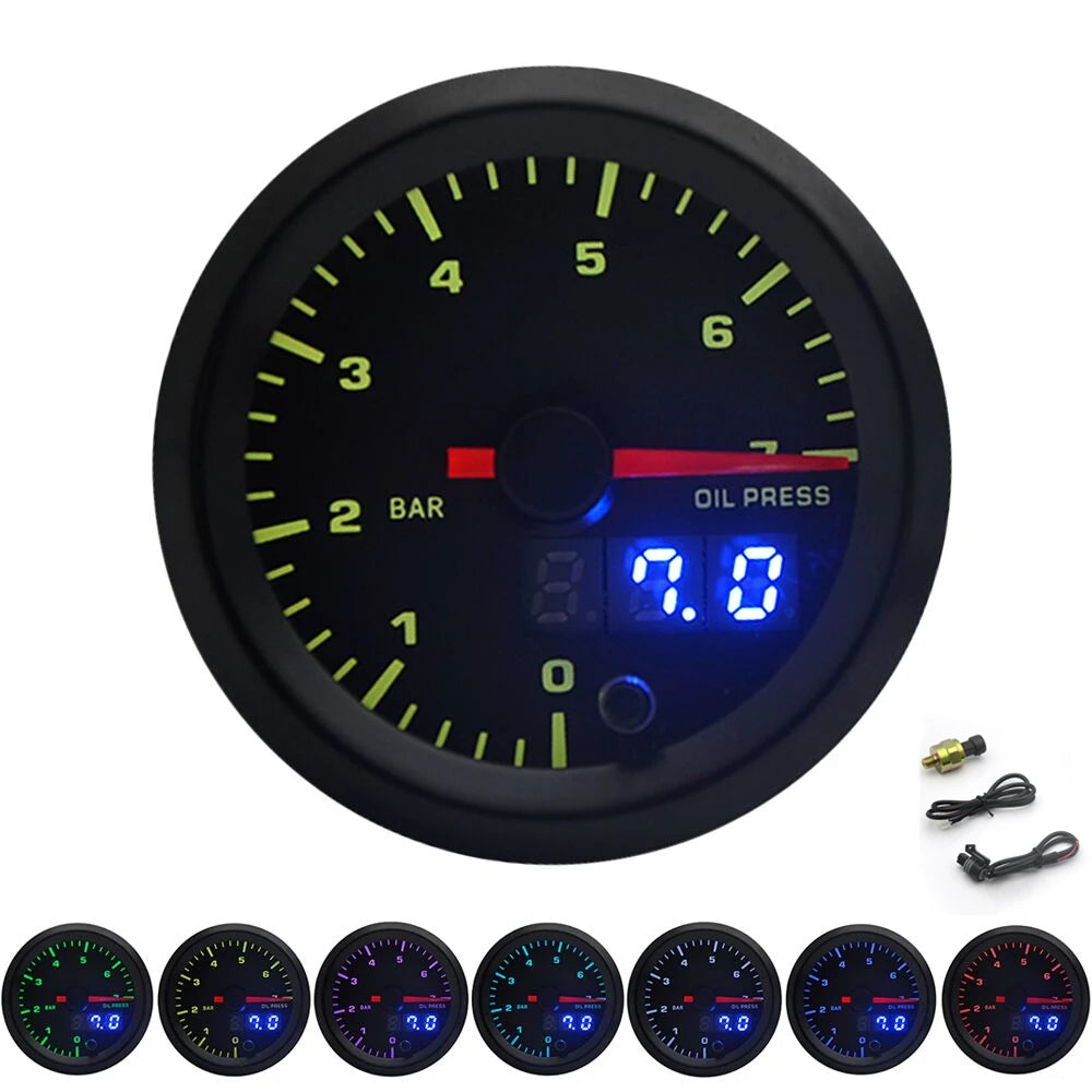 Manomètre 52 mm double affichage jaune et vert Manomètre 52 mm double affichage jaune et vert