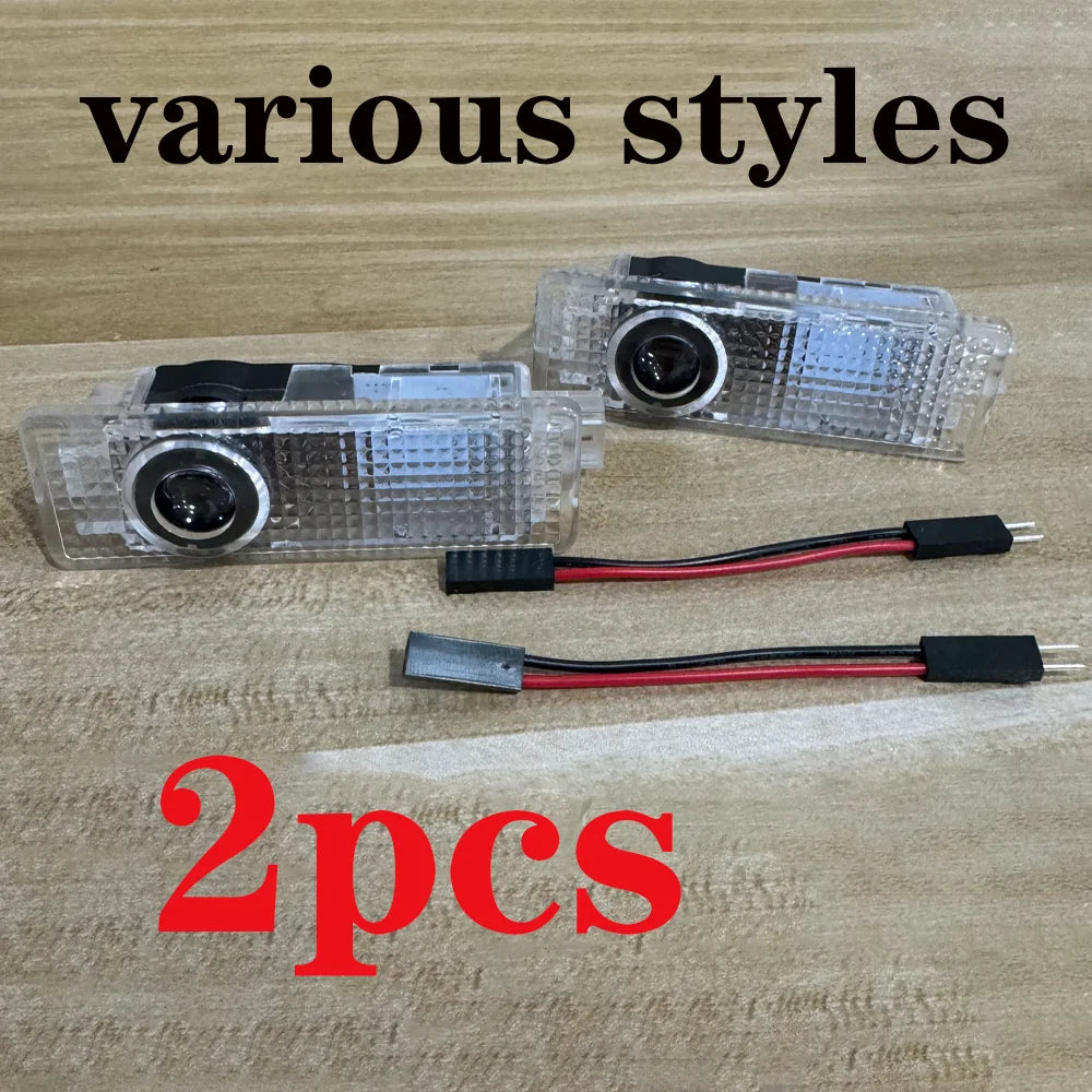 Paire de projecteurs LED logo BMW pour portière avec aperçu des différents styles disponibles
