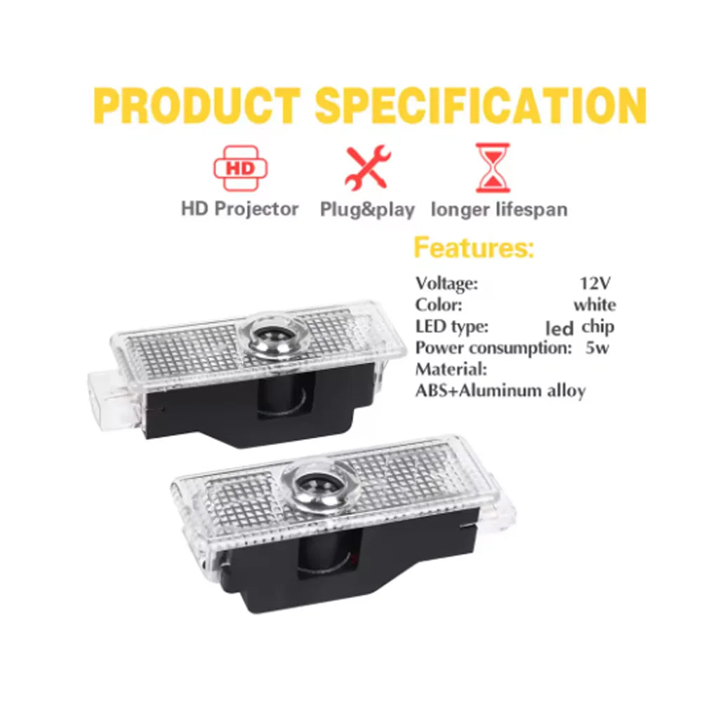 Modules de projecteur LED logo BMW pour portière avec visuel produit et informations de spécification