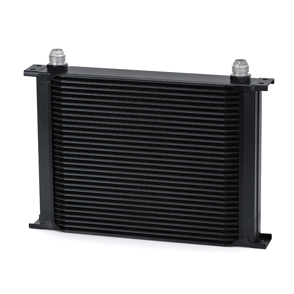 Radiateur d’huile AN10 universel en aluminium noir vue de face format haut