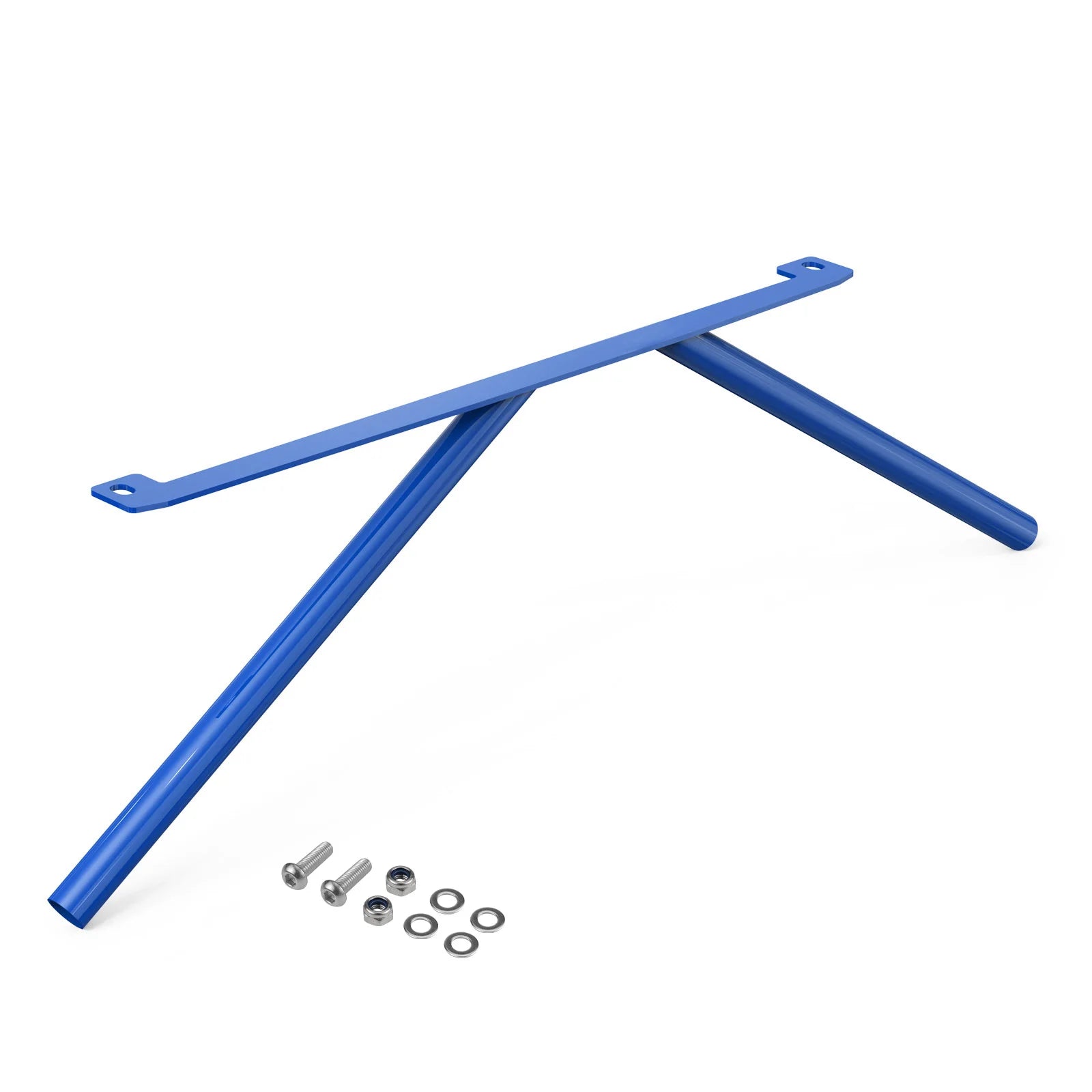 Renfort de calandre avant BMW E46 Kidney Struts V Brace bleu avec kit de fixation