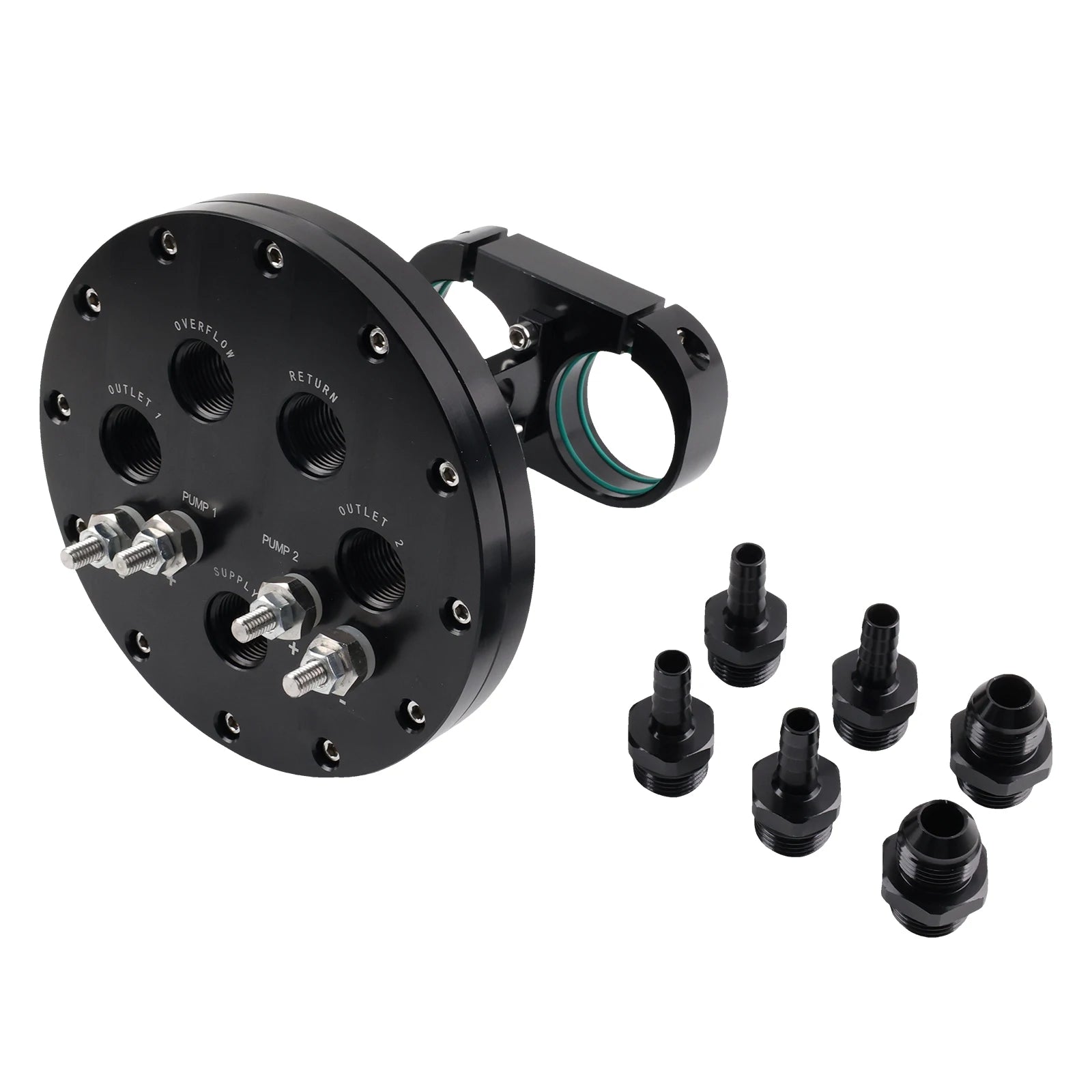 Platine supérieure du réservoir tampon essence 2,8 L double pompe avec raccords