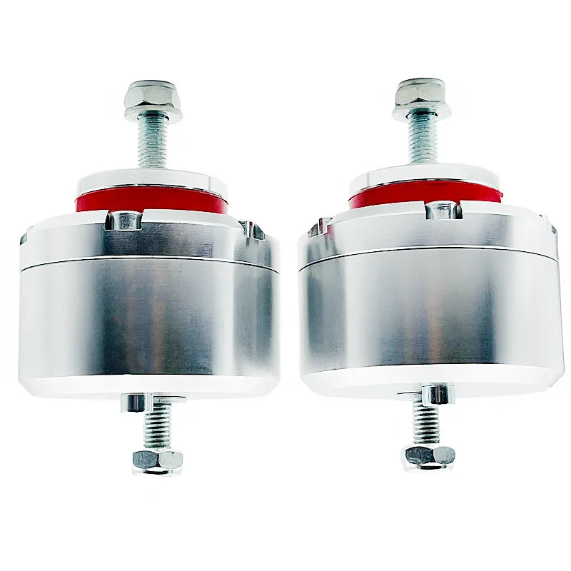 Supports moteur compétition BMW E36 E46 Z3 Z4 M3 en aluminium et polyuréthane, vue de face