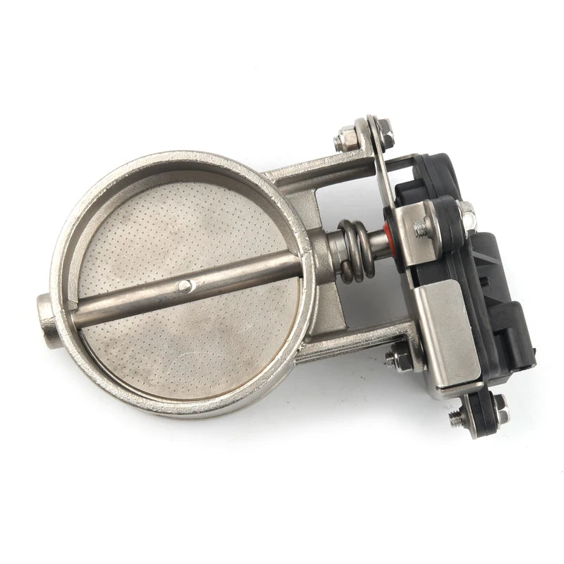 Détail de la vanne de contrôle d’échappement électrique universelle avec papillon inox