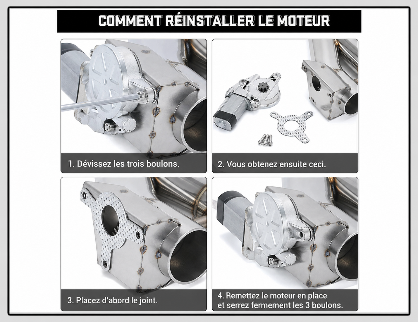 Guide d’installation de la vanne d’échappement électrique universelle double sortie