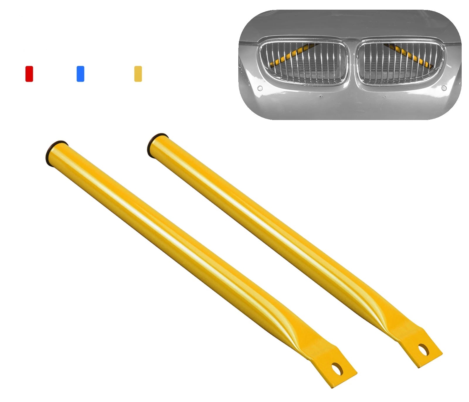 Renforts de calandre avant BMW E90 E91 E92 E93 2006-2013 bleu rouge ou jaune